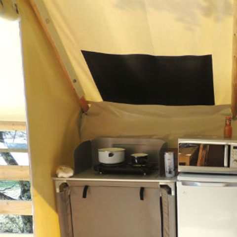 TENDA IN TELA E LEGNO 4 persone - Safari, 2 camere (senza servizi igienici)