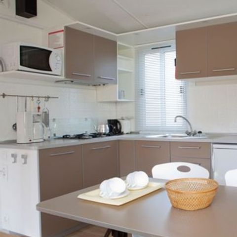 Stacaravan 6 personen - Mobile-home | Comfort | 3 Slaapkamers | 6 Pers. | Verhoogd terras | Airconditioning