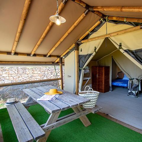 CANVAS AND WOOD TENT 4 people - Eco Lodge Verdon - 34m² - 2 bedrooms (without bathroom)