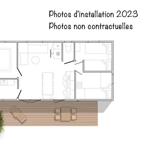 MOBILHOME 6 personnes - Loft Premium 33m² Climatisation TV