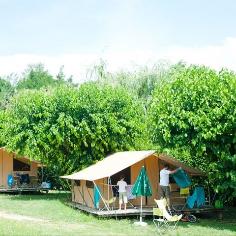 Tent 5 personen - Natuurtent - 2 slaapkamers (geen sanitair)