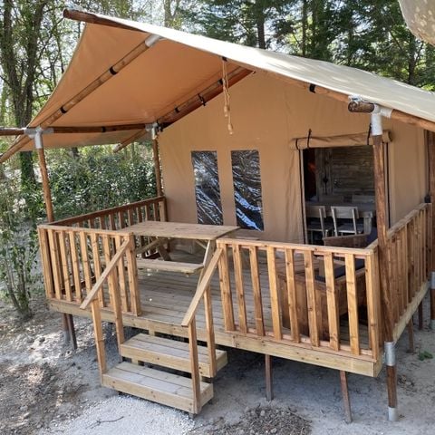 CANVAS AND WOOD TENT 5 people - Lodge Safari