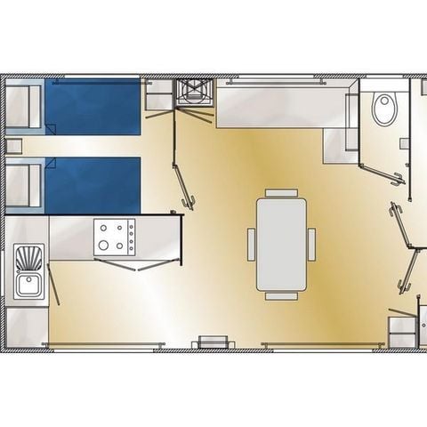 MOBILHOME 5 personnes - Super Riviera Mobil-home CLIMATISE  28m² - VUE PANORAMIQUE -  (V/V Juillet et Août)