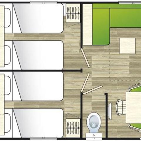 MOBILHOME 6 personnes - Super Cordelia Mobil-home 32m² - 3 chambres - 5/6 pers. - Télévision (sam./sam. Juillet et Août )