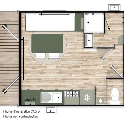 MOBILHEIM 4 Personen - Loggia Premium BDL 34m² Clim TV