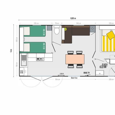 MOBILE HOME 4 people - Comfort mobile home - 2 bedrooms - Lake view