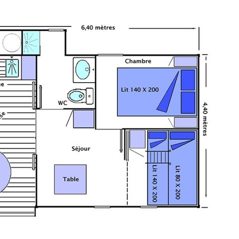 CHALET 5 persone - Comfort 4/5 Pers Cucina estiva 18 m² + 10m².