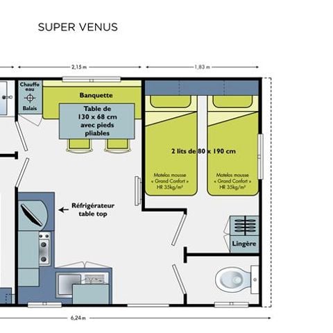 MOBILE HOME 4 people - CLASSIC (lively neighbourhood)