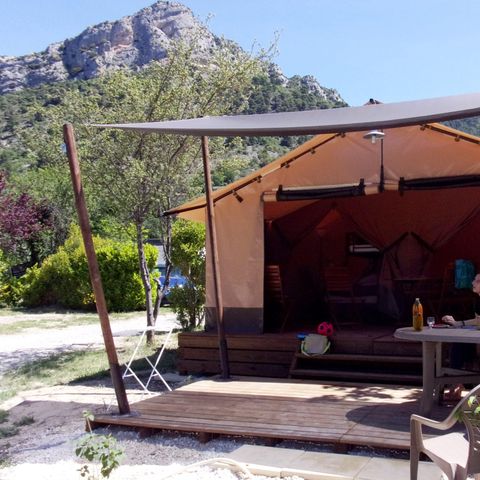 TENT 5 people - Safari Lodge 30 m² (2 bedrooms) - No sanitary facilities (no toilet, no bathroom)