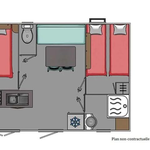 MOBILE HOME 4 people - 2-bedroom mobile home (35 to 38 m²)