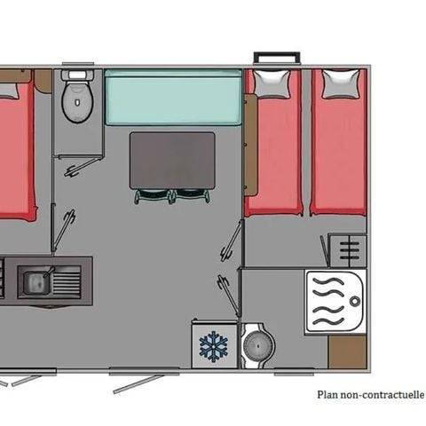 CASA MOBILE 4 persone - Casa mobile con 2 camere da letto (da 35 a 38 m²)