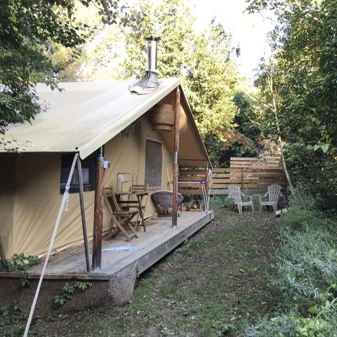 LODGE 4 personen - Lodge Ruisseau 28m² - 2 kamers - Spa - Keuken - Doucheruimte