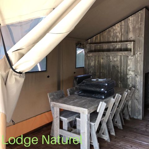 LODGE 4 personnes - Lodge Naturel 30m² + 15m² en mezzanine - 2 chambres - cuisine - salle d'eau