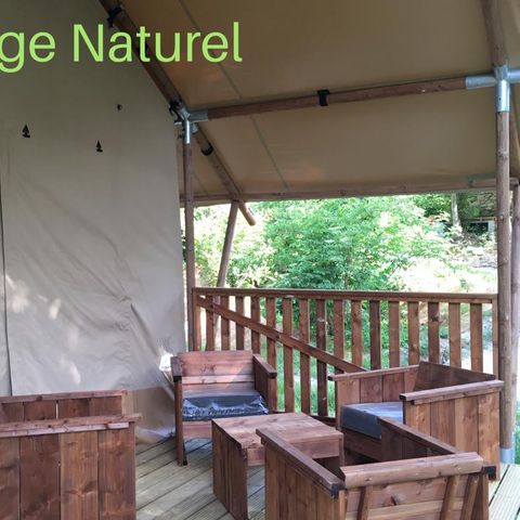 LODGE 4 personnes - Lodge Naturel 30m² + 15m² en mezzanine - 2 chambres - cuisine - salle d'eau