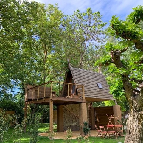 Chalet 2 Personen - Hochsitzhütte Nussbaum - ohne Dusche - mit WC und Kochnische