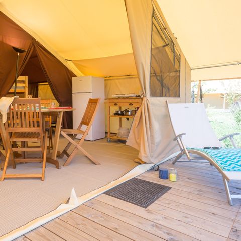 SAFARIZELT 5 Personen - Toilé Nature Classic 25 m² - 4 Erwachsene + 1 Kind - ohne Sanitäranlagen