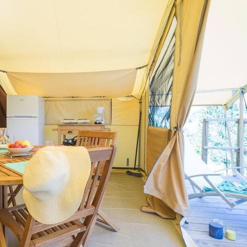 Safaritent 5 personen - Natuurtent - 2 slaapkamers (geen sanitair)