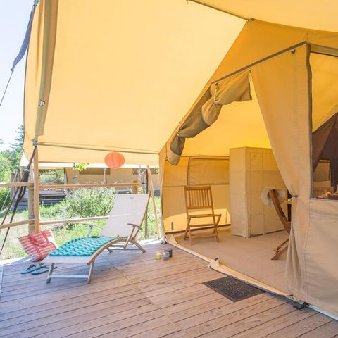 Safaritent 5 personen - Natuurtent - 2 slaapkamers (geen sanitair)