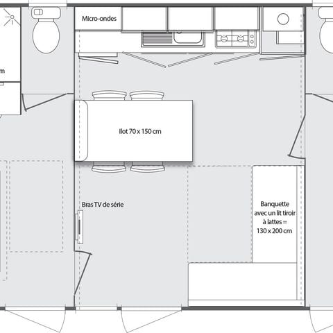 MOBILHOME 4 personnes - Mobil home Prestige SPA - 2 chambres dont 1 suite parentale - draps, serviettes et barbecue