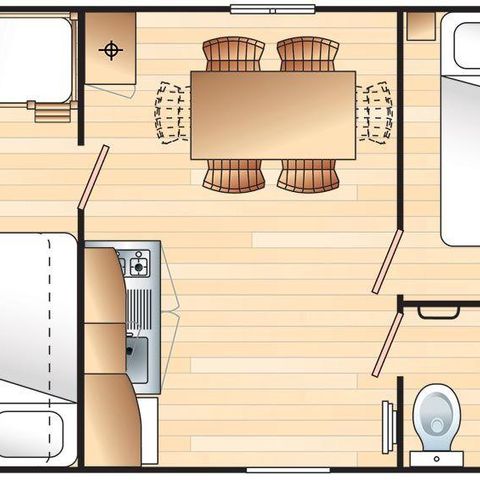 MOBILHOME 5 personas - CONFORT 5 personas