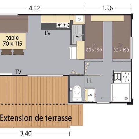 MOBILHOME 5 personas - Diamante