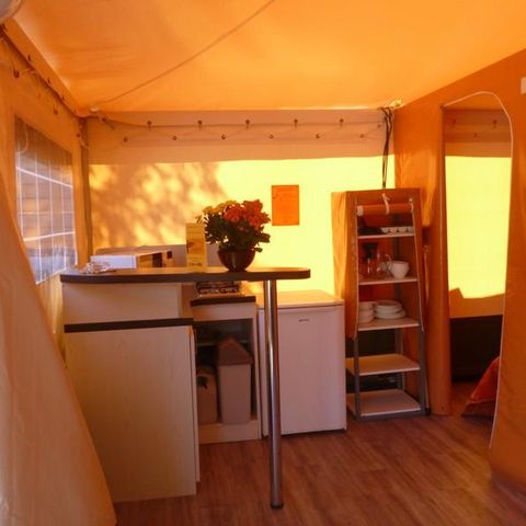 TENT 5 personen - Bengaals Toilé 25m² Standaard (2bed - 5pers.) (zonder sanitair)