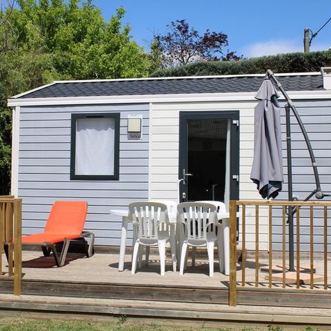 MOBILE HOME 2 people - Mobil-home Charme 20m² Confort (1bed - 2pers.) + Air conditioning + Terrace uncovered