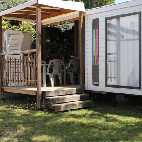 MOBILHOME 7 personas - Mobil-home 30m² Confort (2camas - 5/7pers.) + Climatización + Terraza cubierta