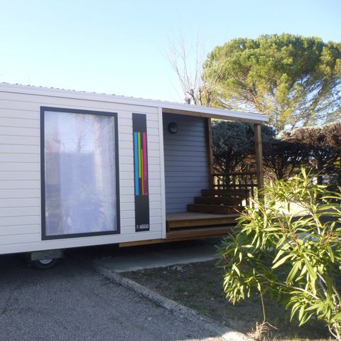 MOBILE HOME 7 people - Mobile-home Family 32m² Premium (3bed - 7pers.) + Air conditioning + LV + Covered terrace