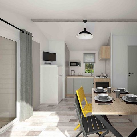 CASA MOBILE 7 persone - Casa mobile Family 32m² Premium (3bed - 7pers.) + Aria condizionata + LV + Terrazza coperta