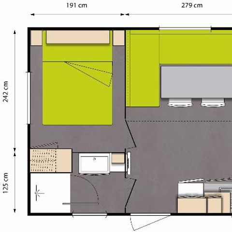 MOBILHEIM 6 Personen - MOBILHEIM 3 Schlafzimmer in SONNTAG (Juli/August)