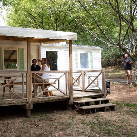 Stacaravan 7 personen - 2 kamers Familiekavel met airconditioning