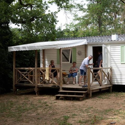 Stacaravan 6 personen - 2 slaapkamers Kavel met airconditioning