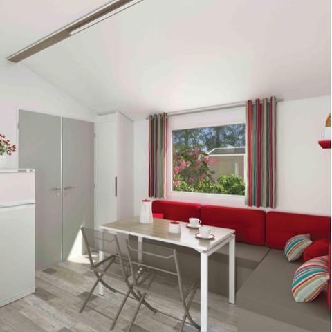 MOBILHOME 5 personas - CONFORT 28m² - 2 habitaciones + terraza cubierta