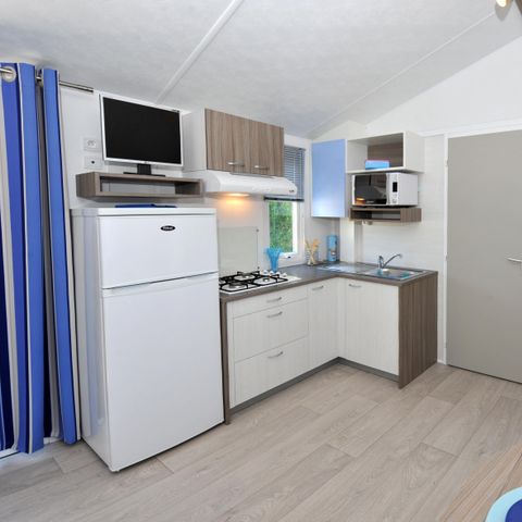 Mobilheim 6 Personen - CONFORT 33m² - 3 Schlafzimmer + überdachte Terrasse + TV