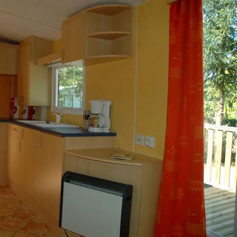 Mobilheim 5 Personen - Mobilheim 5 - 35m² mit überdachter Terrasse / 2 Schlafzimmer