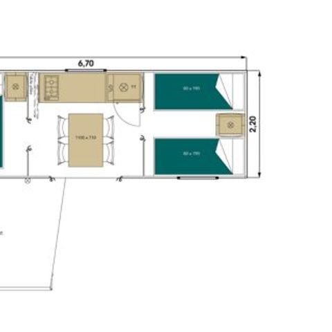 TENDA IN TELA E LEGNO 4 persone - ALLOGGIO NOMADE senza servizi igienici