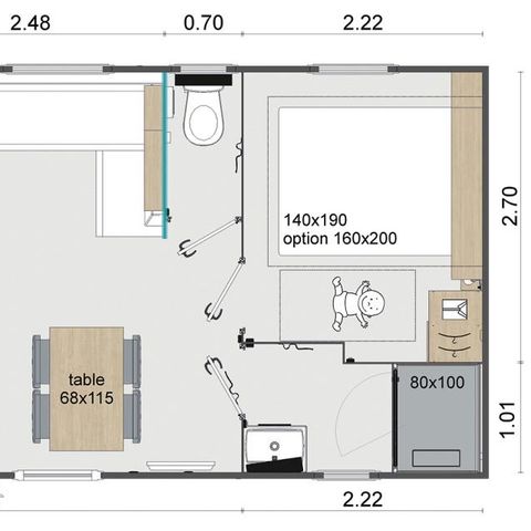 MOBILE HOME 4 people - Rapidhome - 2 bedrooms - 29m² - France