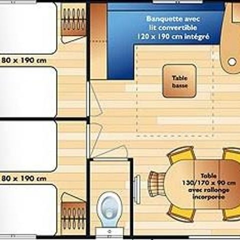 MOBILE HOME 6 people - Cordélia Standard de 32 m² (3 bedrooms -6pers.)