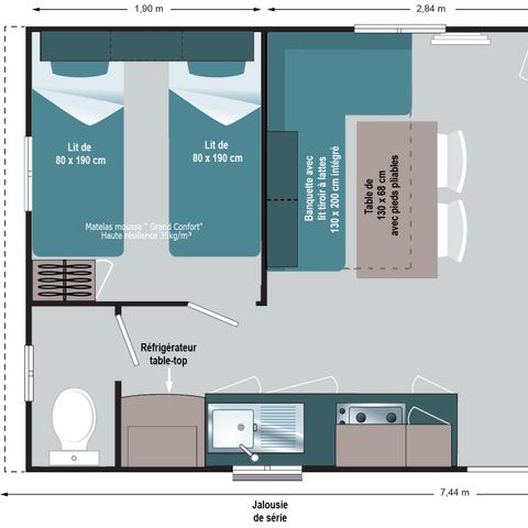 MOBILHOME 4 personas - Casa móvil Super Mercure