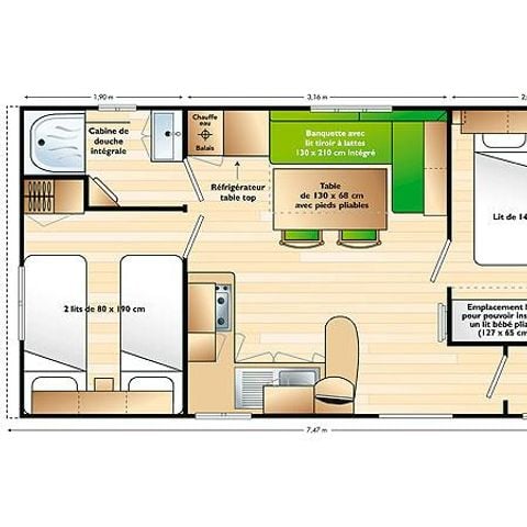 MOBILE HOME 4 people - 4/6 persons- 2 bedrooms