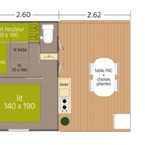 CANVAS BUNGALOW 5 people - Tit'Home: The perfect compromise between a tent and a mobile home