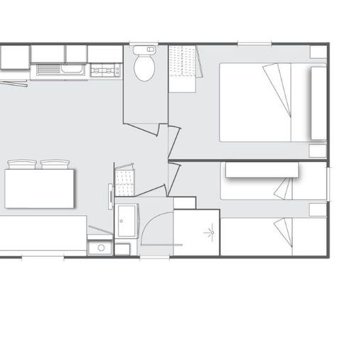 MOBILHOME 4 personas - Capullo para 4 personas 2 dormitorios 24m² (2 dormitorios)