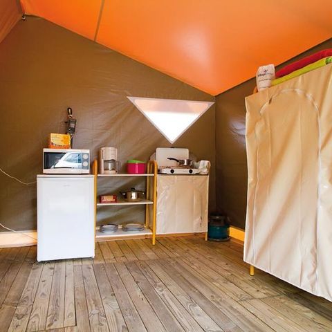 BungalowTent 4 personen - 2 slaapkamers 20m² - zonder badkamer