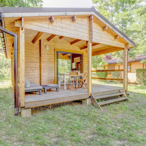 CHALET 4 persone - PRIVILEGE GREEN Cottage interamente in legno - 2 camere da letto