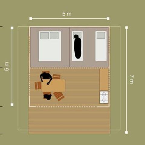 ZELT 5 Personen - KANADISCH ohne Sanitäranlagen
