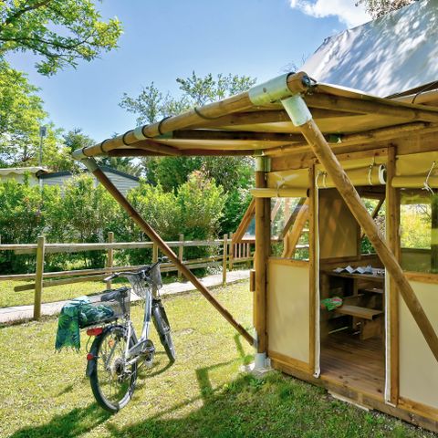 TIENDA DE LONA Y MADERA 2 personas - BIVOUAC PERCHE CYCLO Sin instalaciones sanitarias