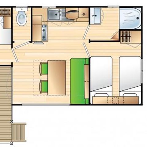 MOBILHOME 4 personnes - Premium 2 ch