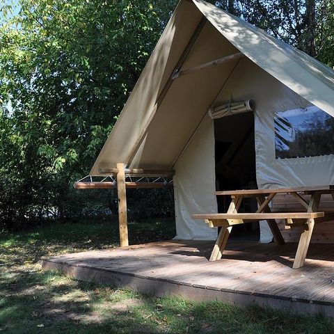 TENTE TOILE ET BOIS 4 personnes - Amazone (pas de sanitaires)