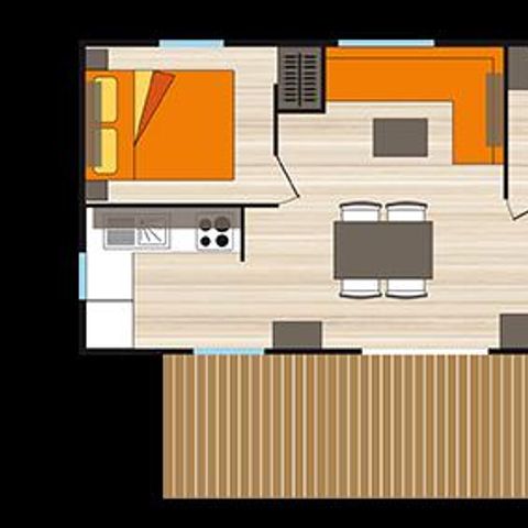 MOBILHOME 4 personnes - MOBIL HOME CONFORT SAMEDI 2 CHAMBRES